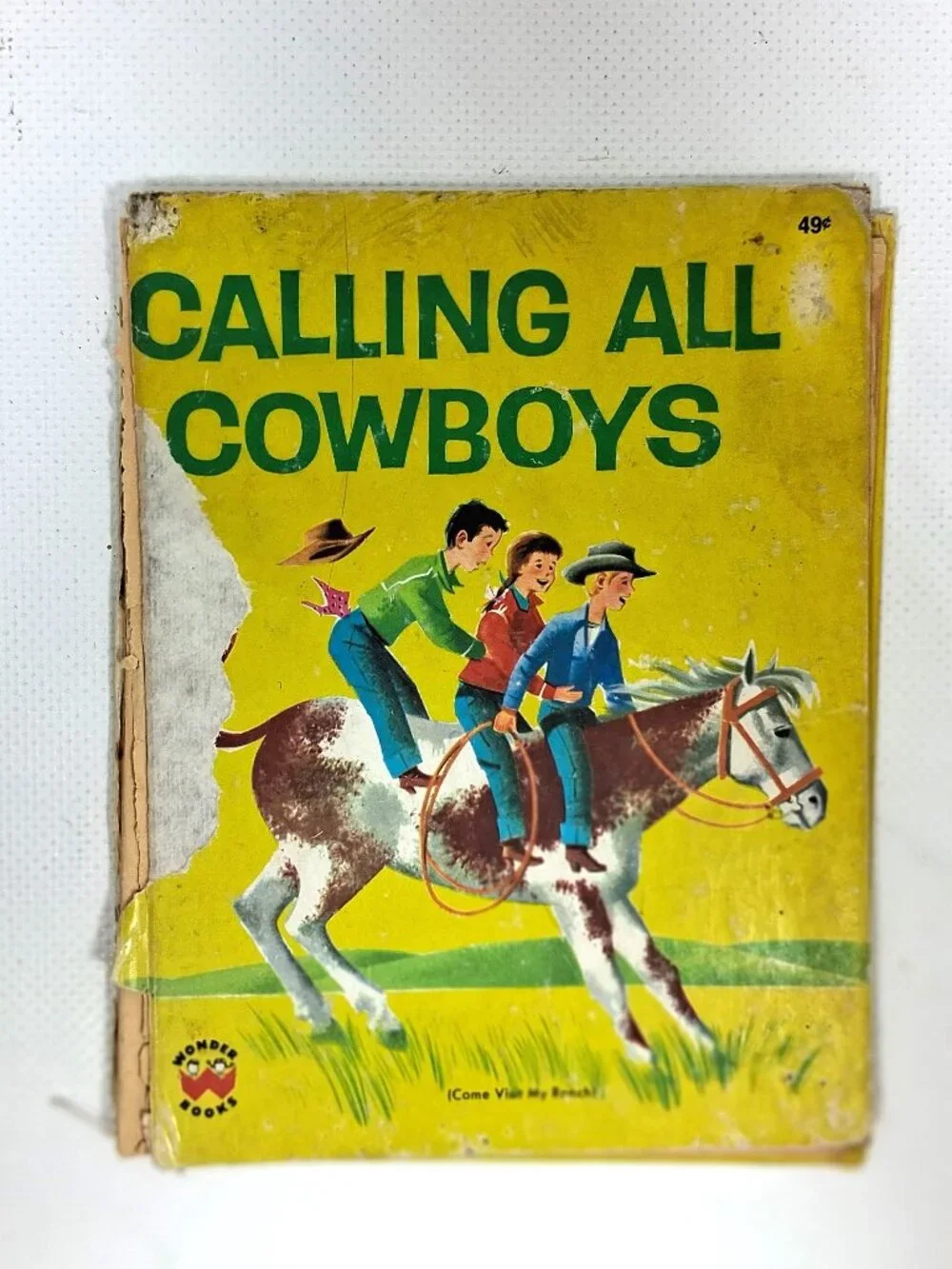 Calling All Cowboys, Vintage Children's Book by Baldwin Hawes, 1974